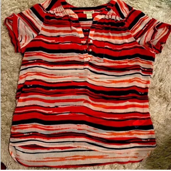 🔥** Any 2 For 10$**🔥 Lucky Brand Multicolor Striped Blouse - Picture 8 of 8